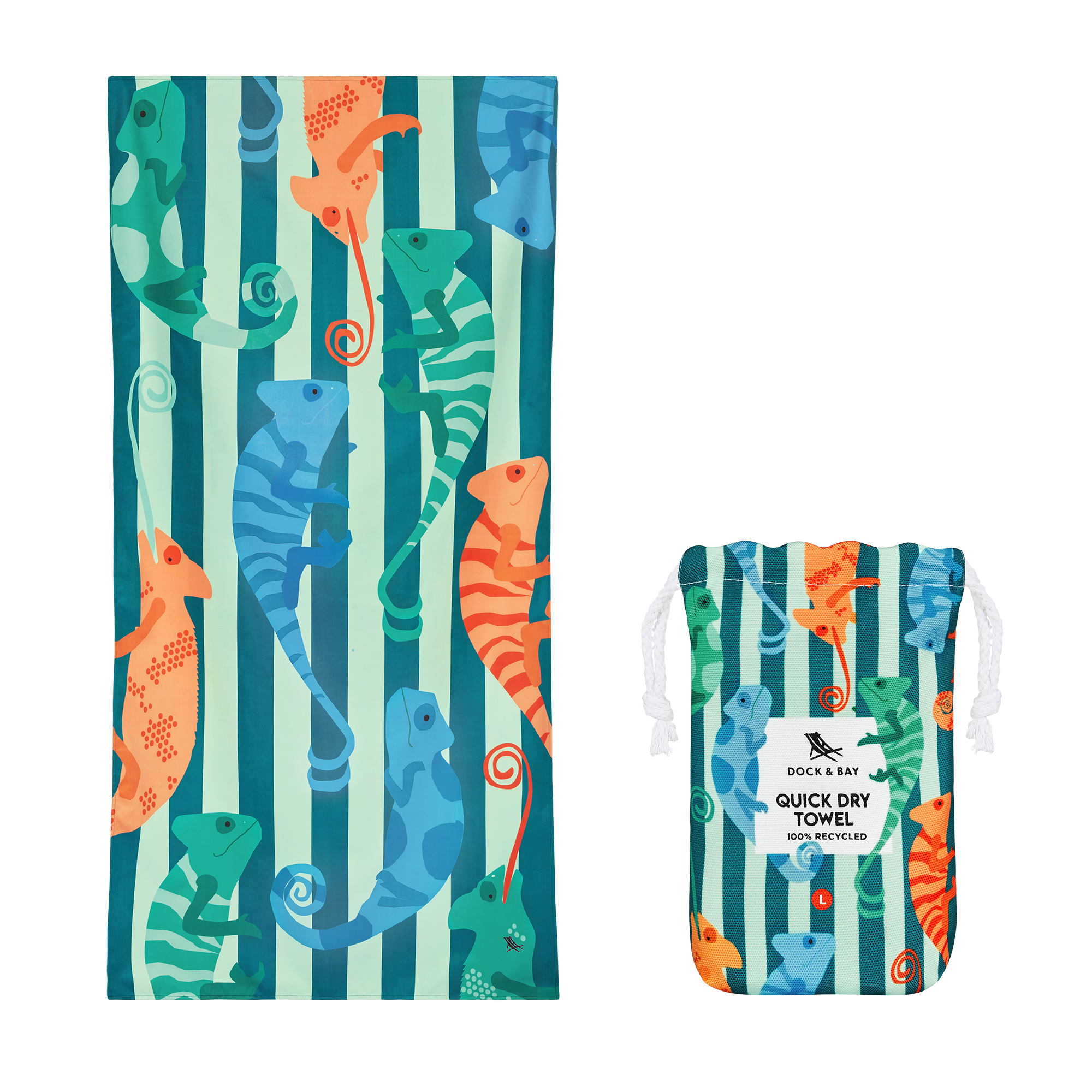 Dock & Bay Kids Beach Towel - Karma Chameleon