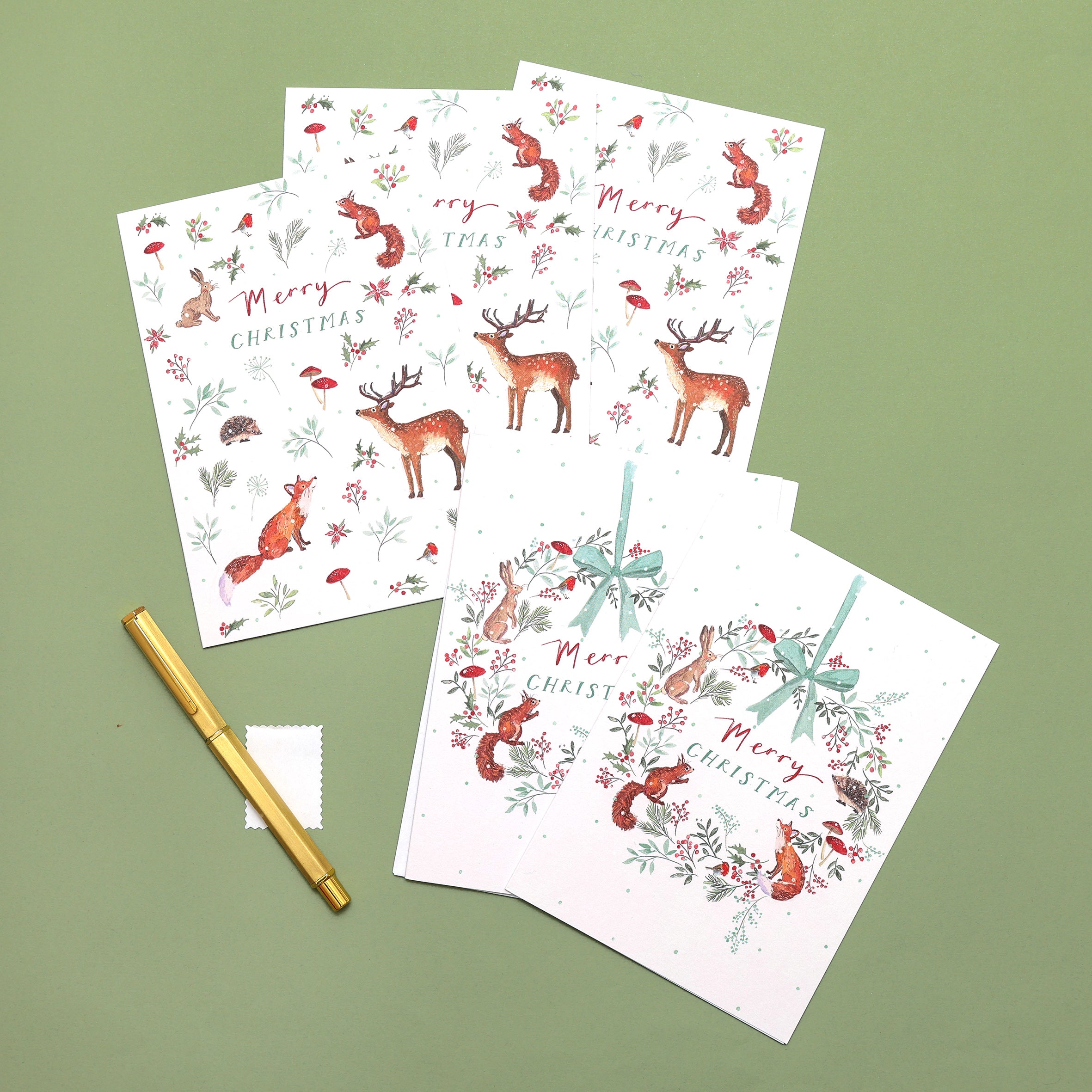 Winter Woodlands Christmas Cards (multipack of 8)