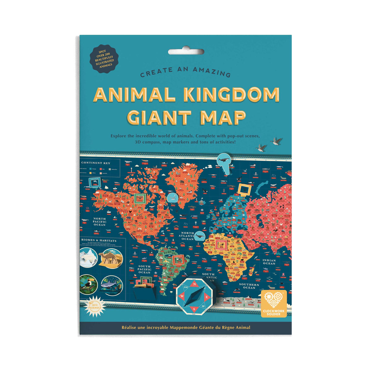 Amazing Animal Kingdom Giant Map pack front on white background