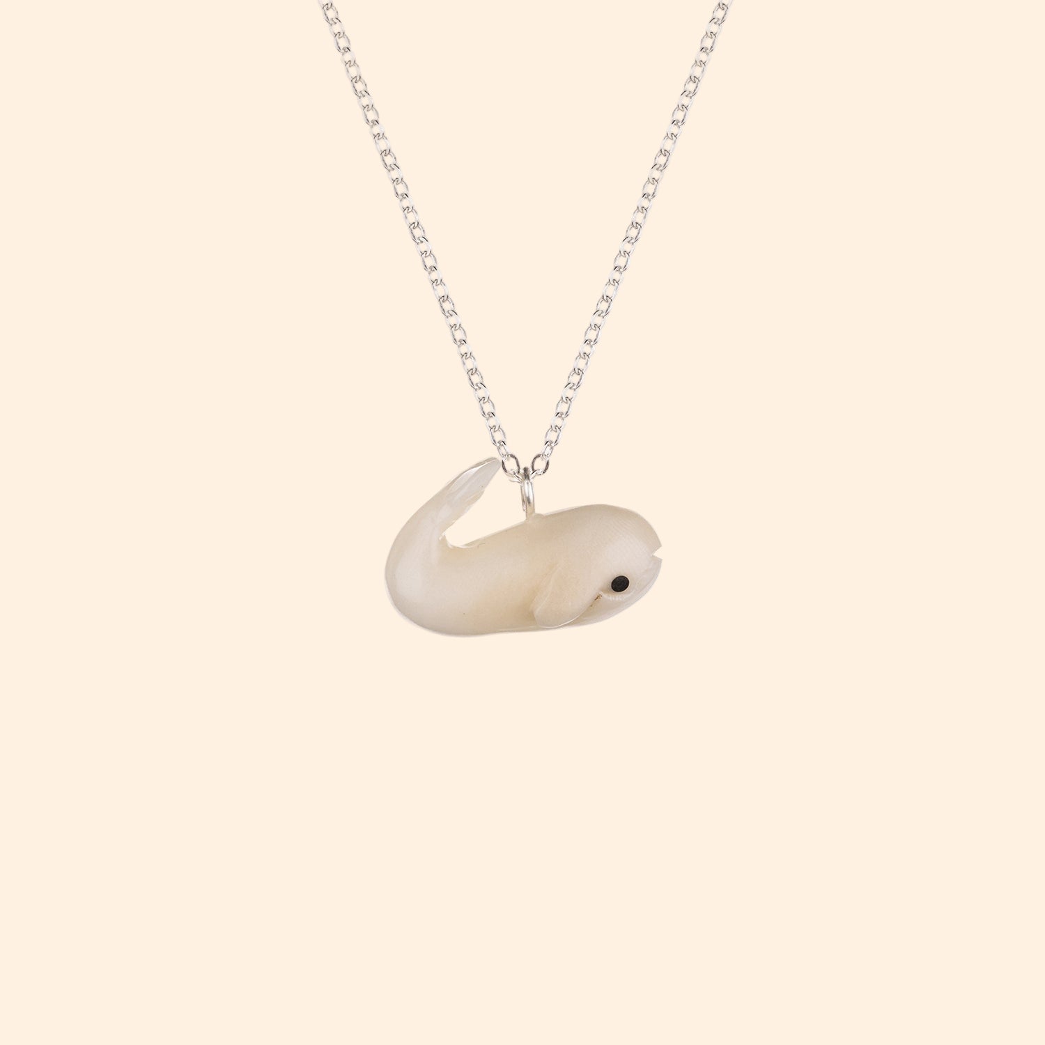 Mini Tagua Whale Pendant