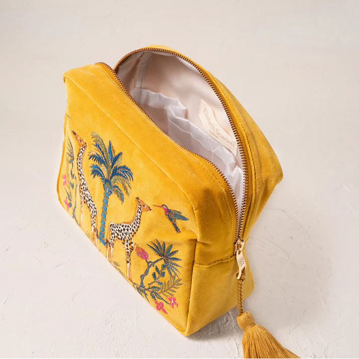 Wild Giraffe Palm Washbag - Yellow