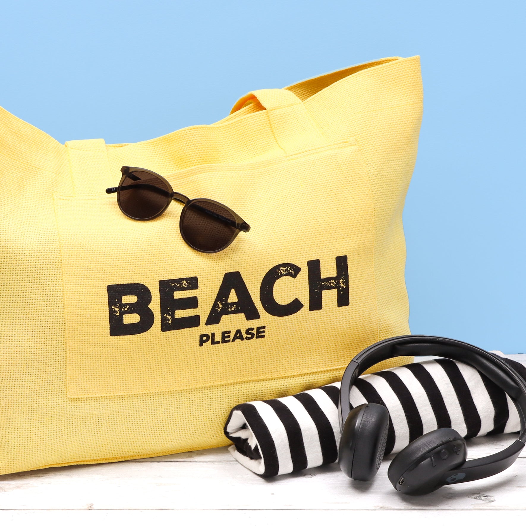 Cotton Beach Bag - Yellow