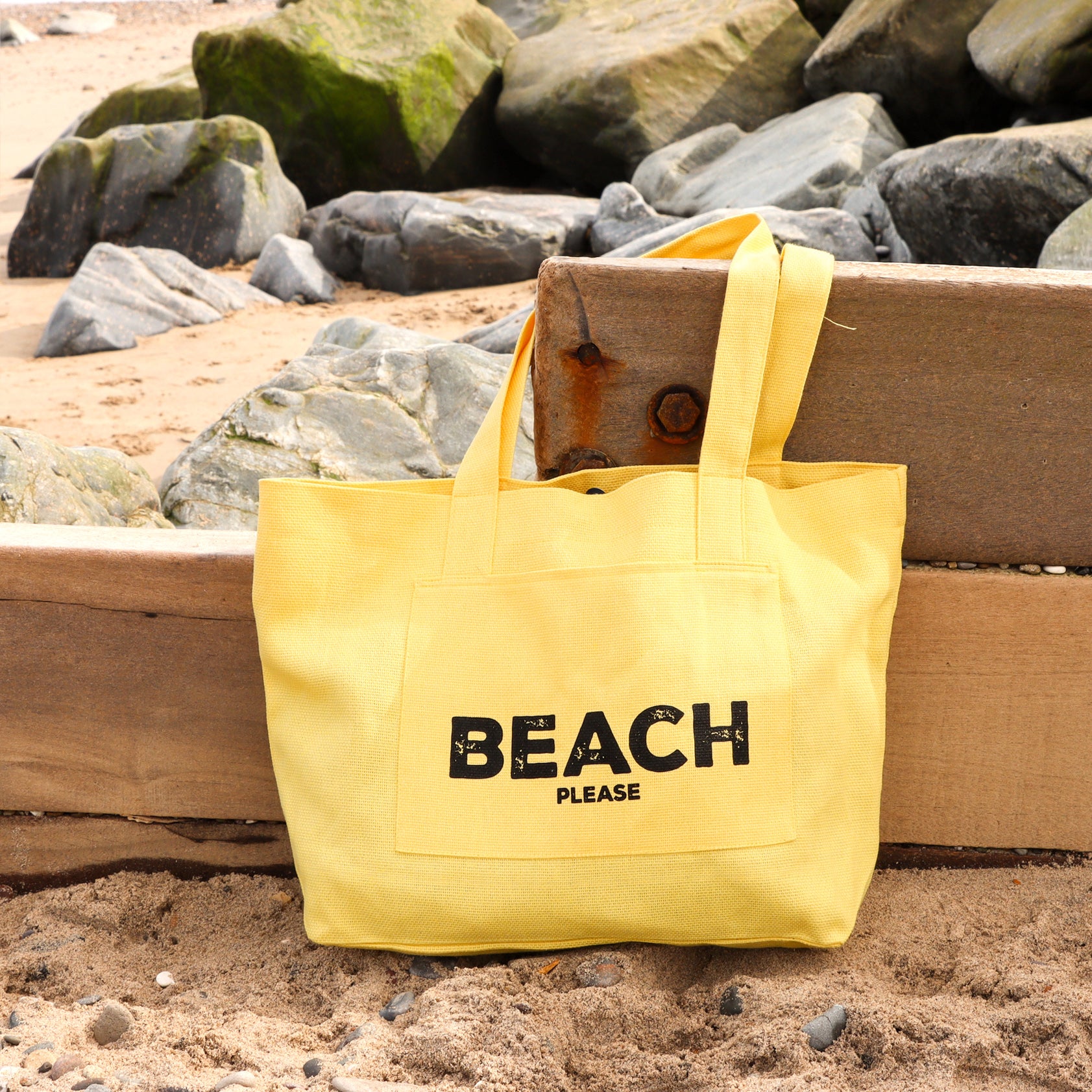 Cotton Beach Bag - Yellow