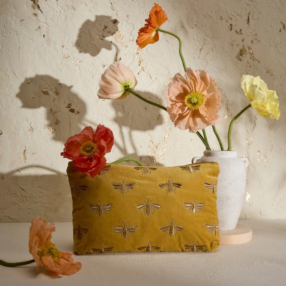 Honey Bee Everyday Pouch - Mustard Yellow
