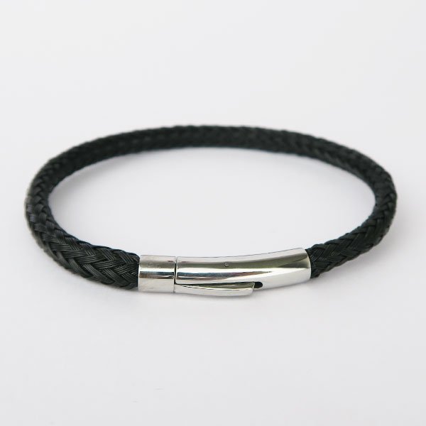 Behaviour Change Cornwall Coverack Beach Black Bracelet