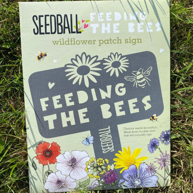 Seedball Feeding the Bees Sign
