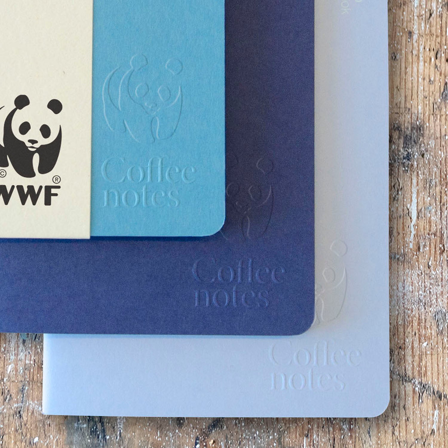 WWF x Coffeenotes Set of Three Stitched Notebooks - Splash