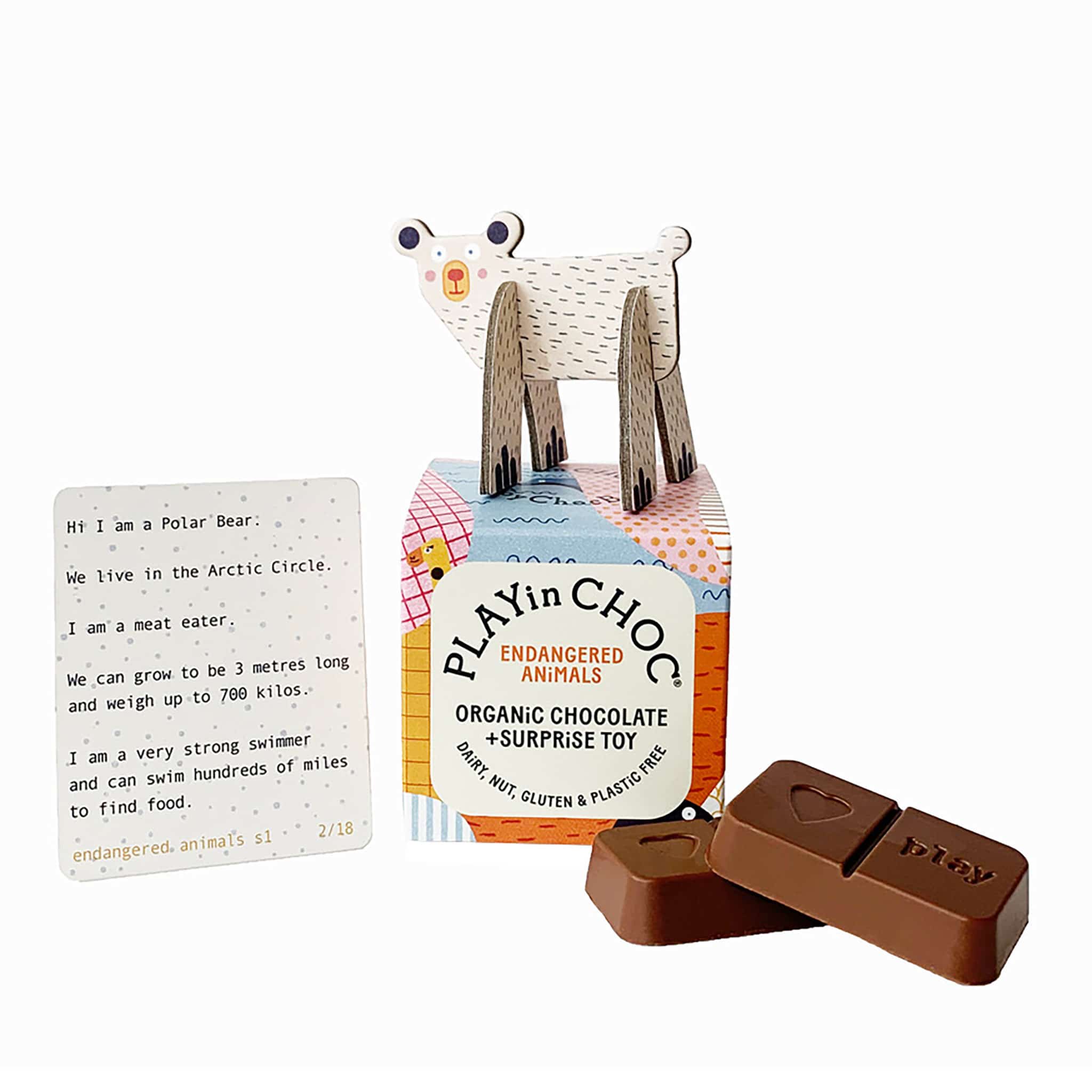 PLAYin CHOC 18 Endangered Animals Gift Set
