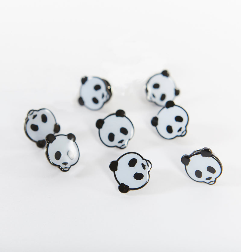 Panda Face Pin Badge