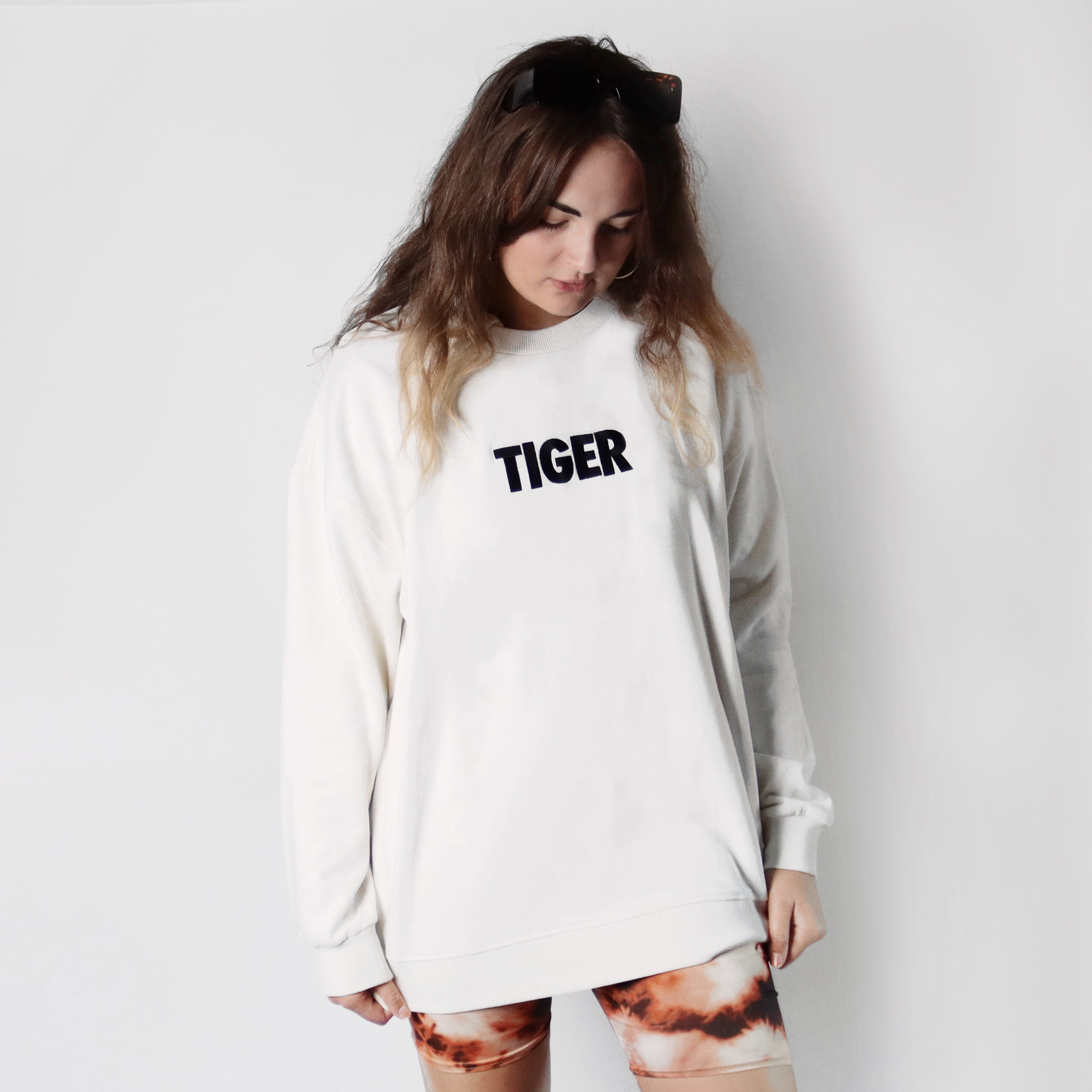 Critically Endangered Unisex Tiger Sweatshirt - Oat