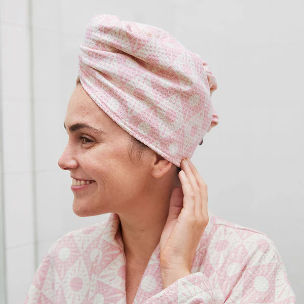 Bath Robe Set - Diamond Pink