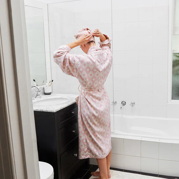 Bath Robe Set - Diamond Pink