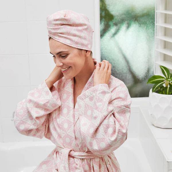 Bath Robe Set - Diamond Pink