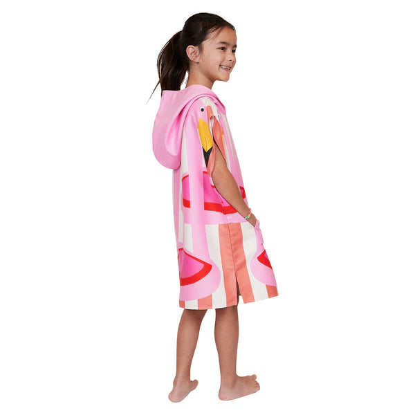 Dock & Bay Kids Poncho - Flamboyant Flamingos