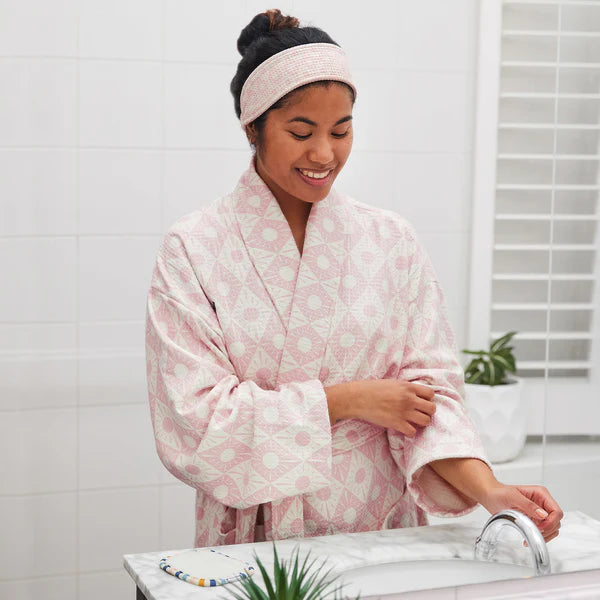 Bath Robe Set - Diamond Pink