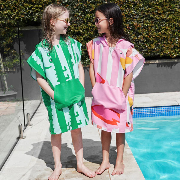 Dock & Bay Kids Poncho - Flamboyant Flamingos