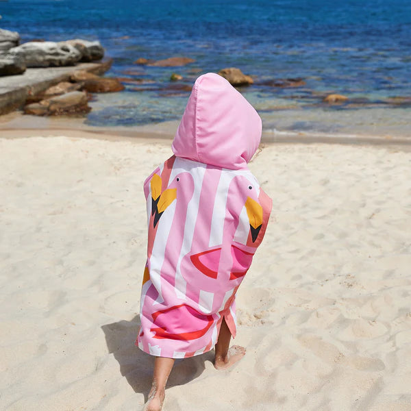 Dock & Bay Kids Poncho - Flamboyant Flamingos