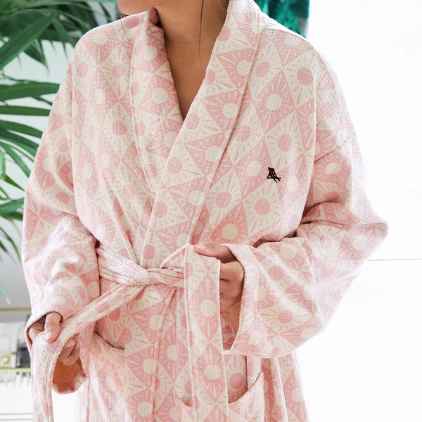 Bath Robe Set - Diamond Pink