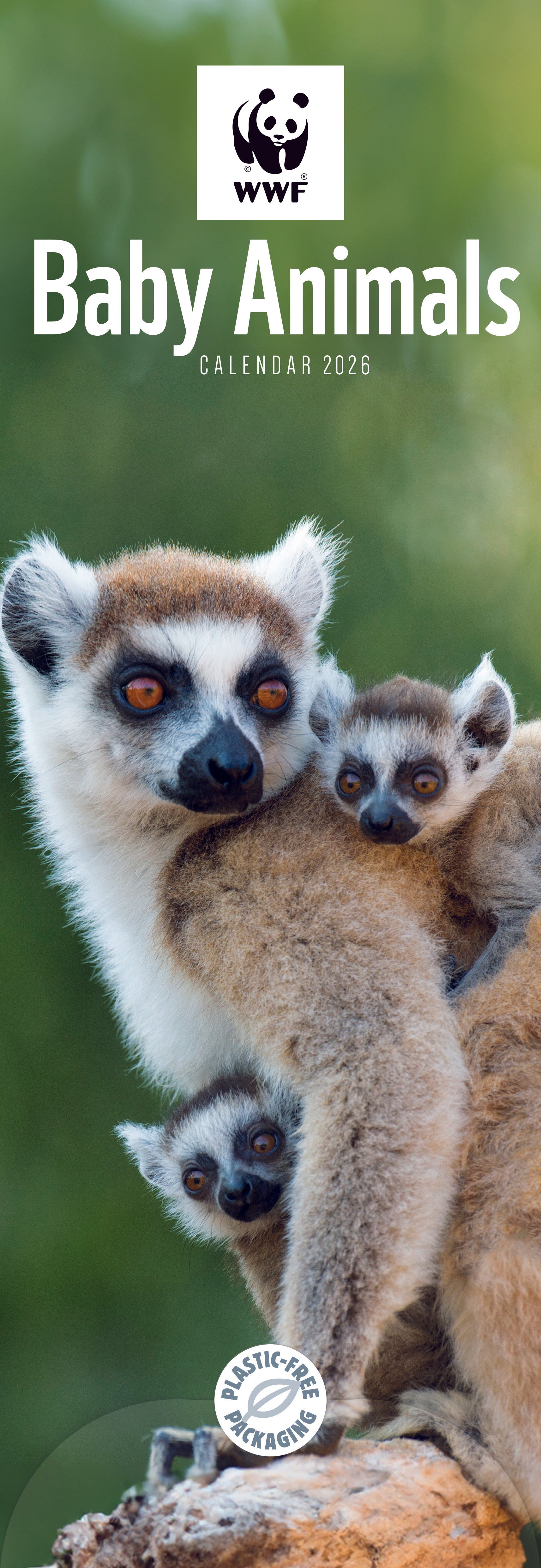 Baby Animals Slim Calendar 2026
