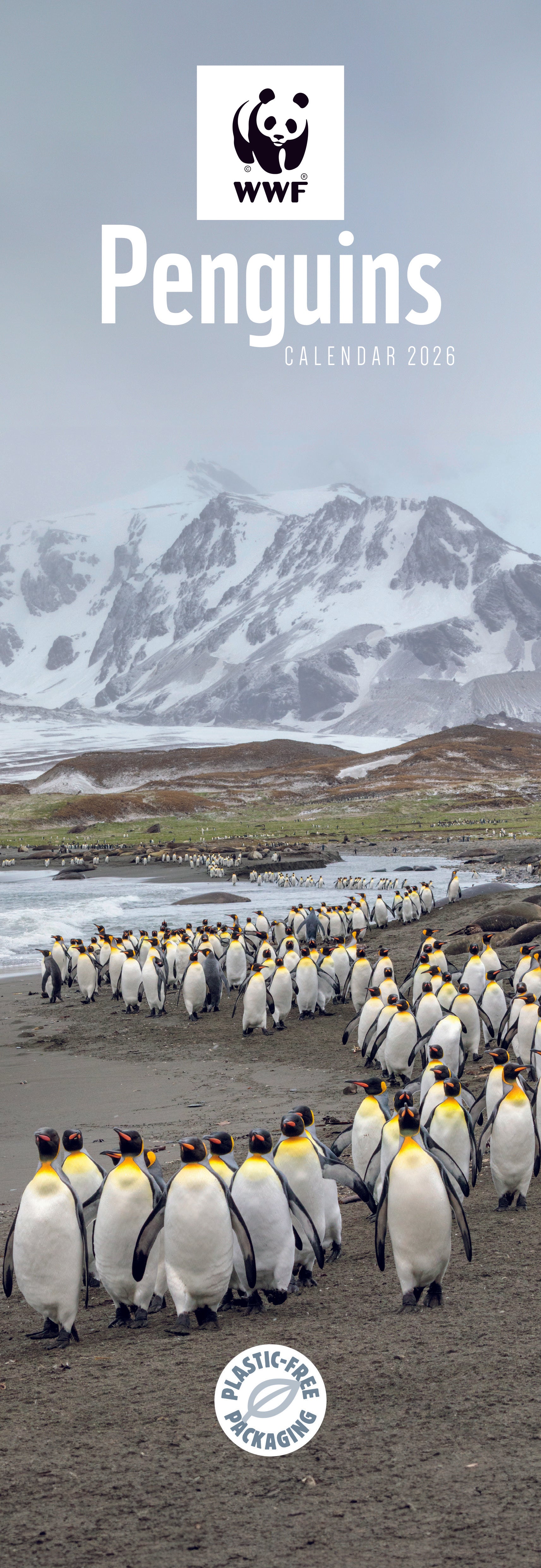 Penguins Slim Calendar 2026