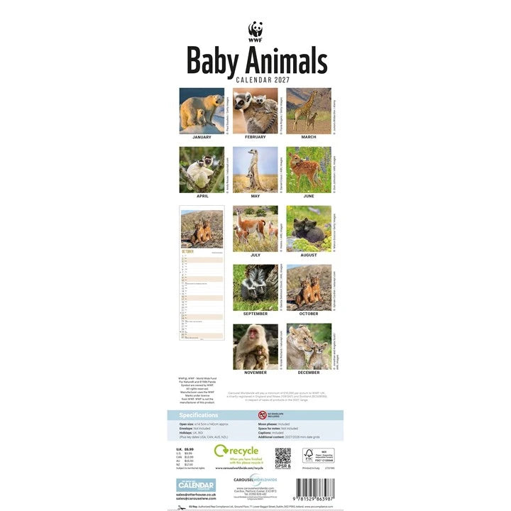 WWF Baby Animals Calendar 2027