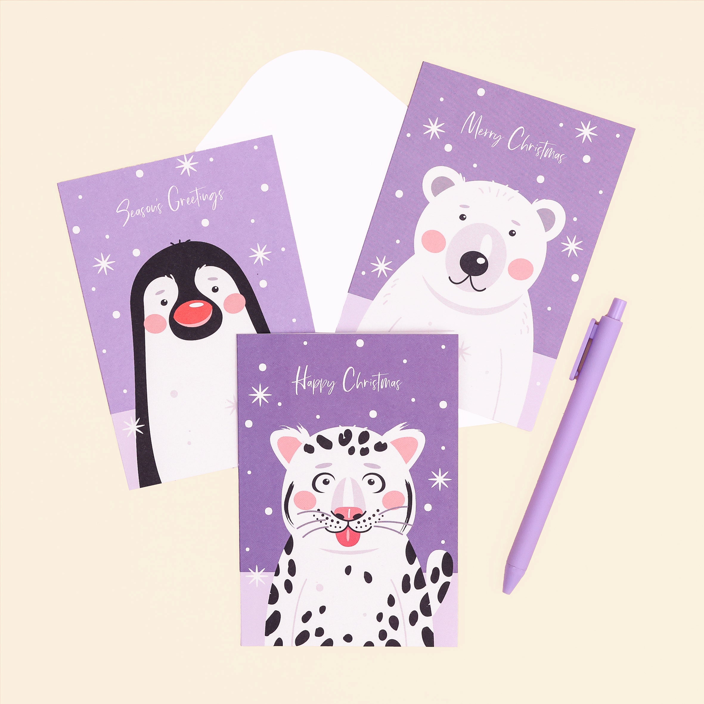 Animal Greeting Christmas Cards (multipack of 30)