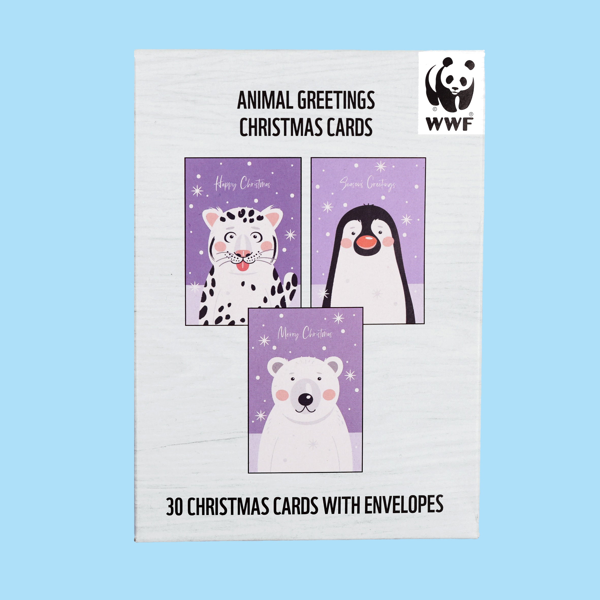 Animal Greeting Christmas Cards (multipack of 30)