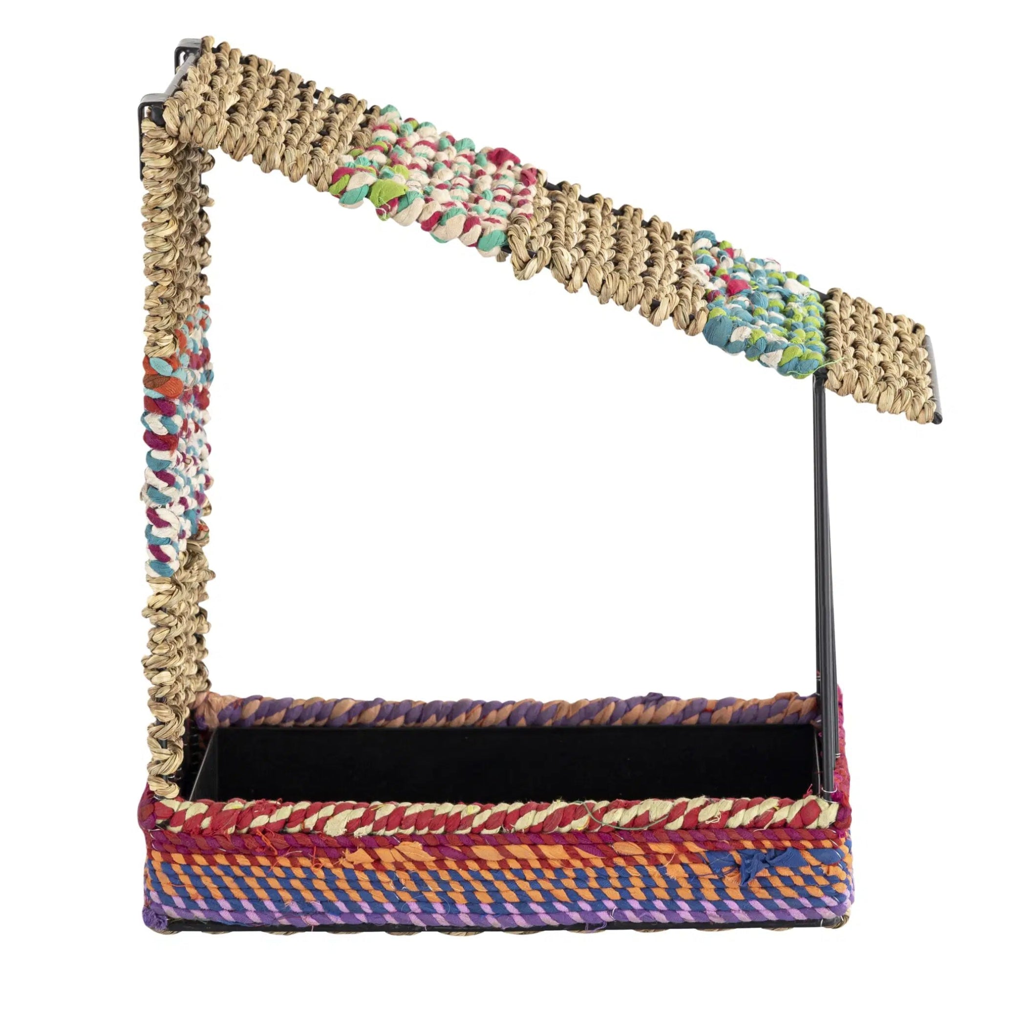 Munja & Reclaimed Sari Fabric Wall Bird Feeder