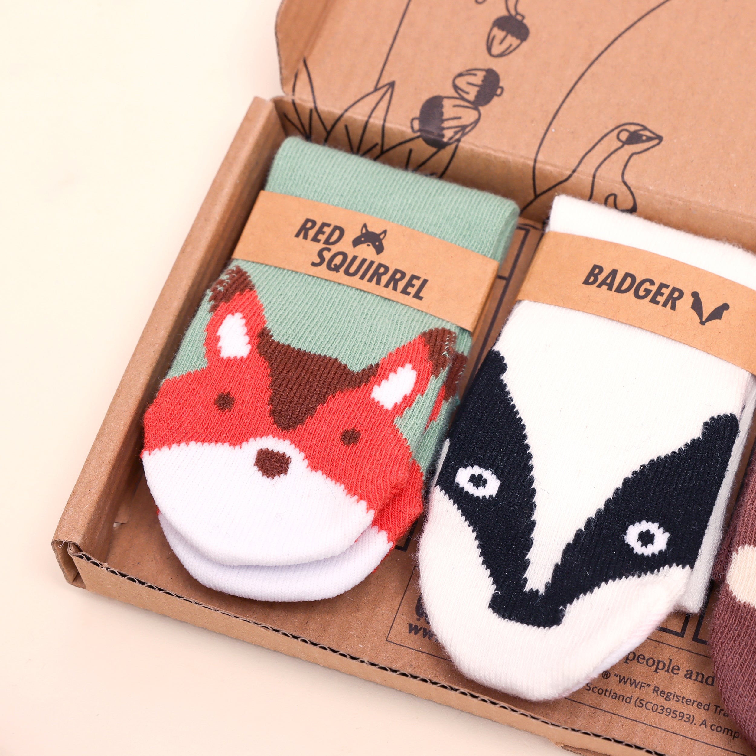 Critically Endangered Baby Socks - UK Nature 4 pack