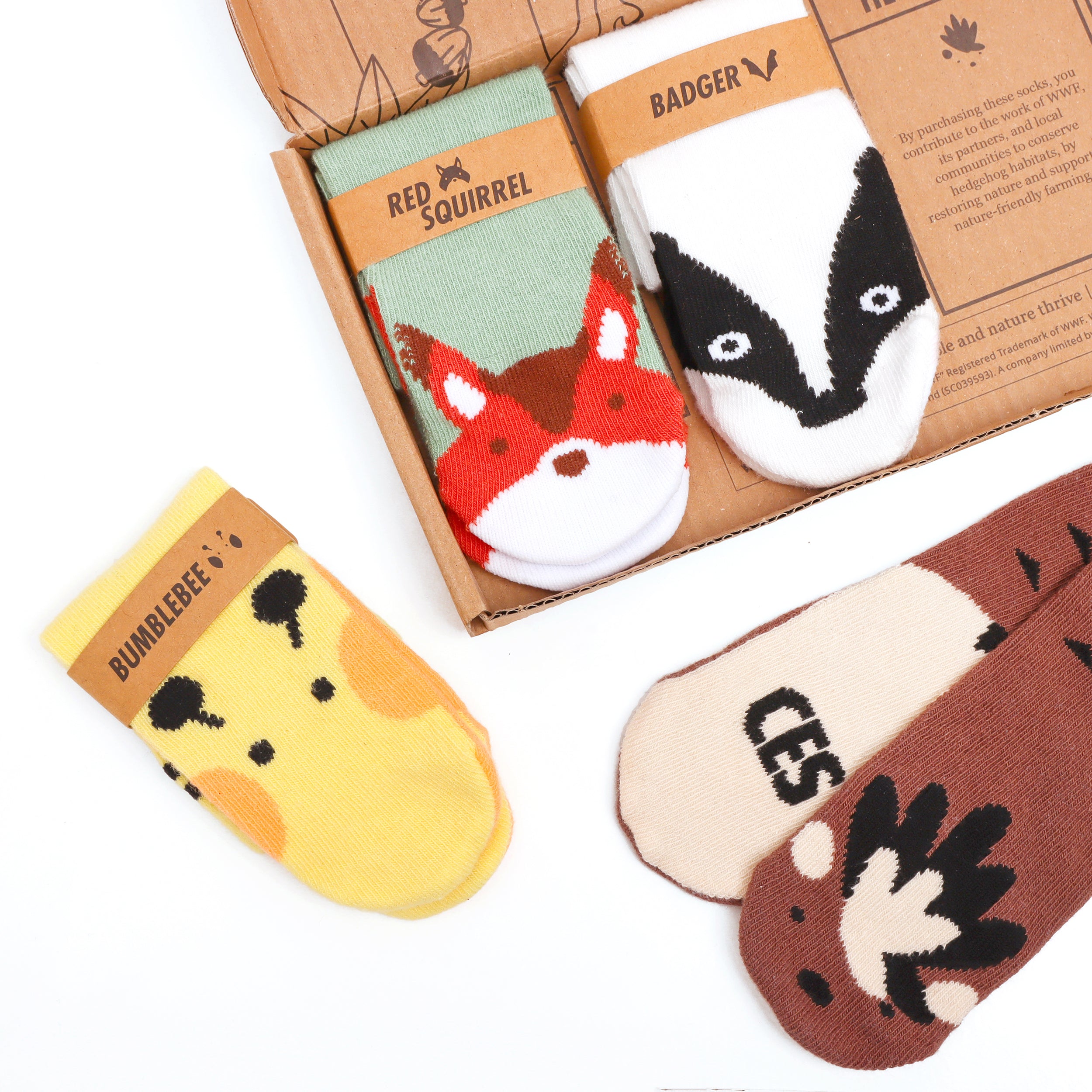 Critically Endangered Baby Socks - UK Nature 4 pack