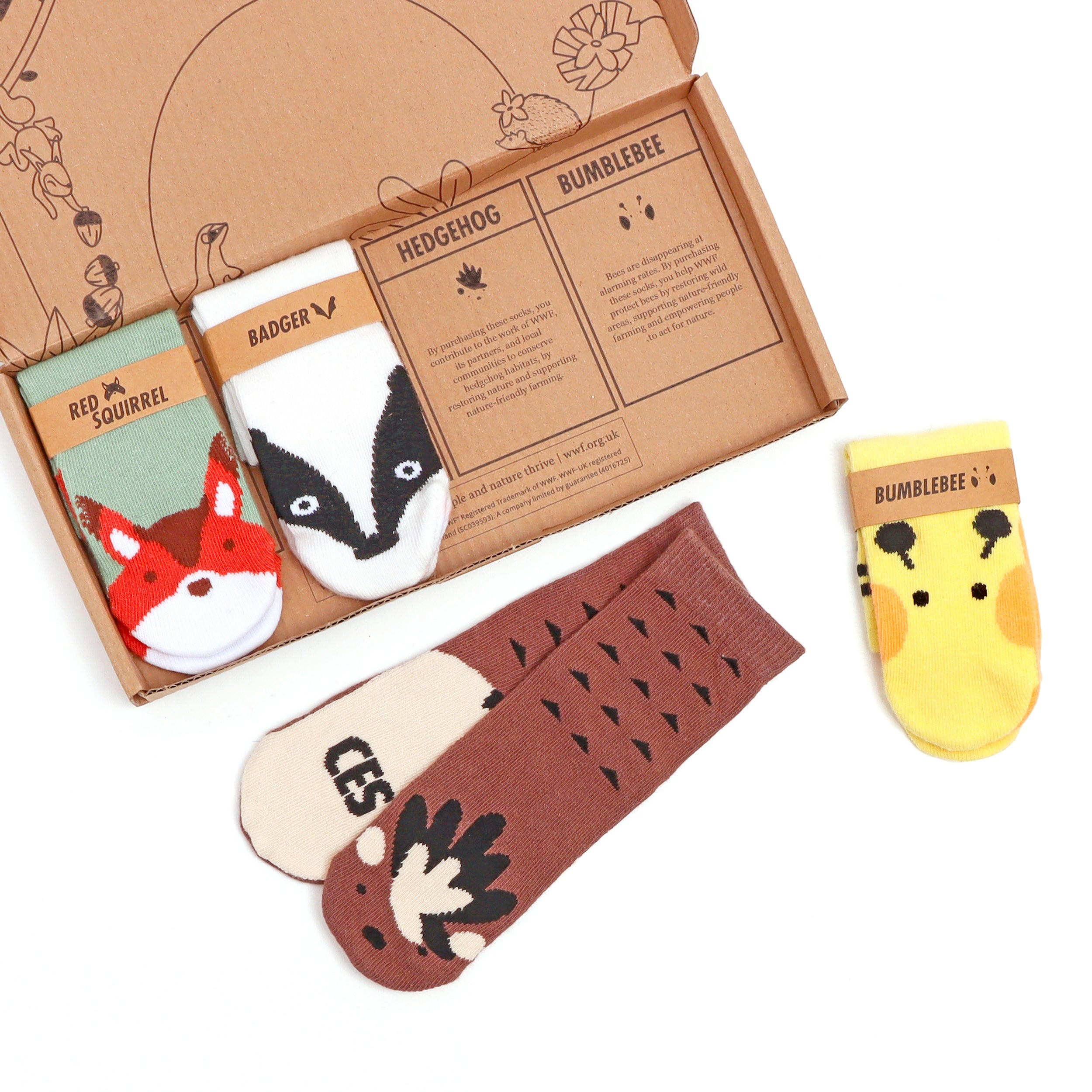 Critically Endangered Baby Socks - UK Nature 4 pack