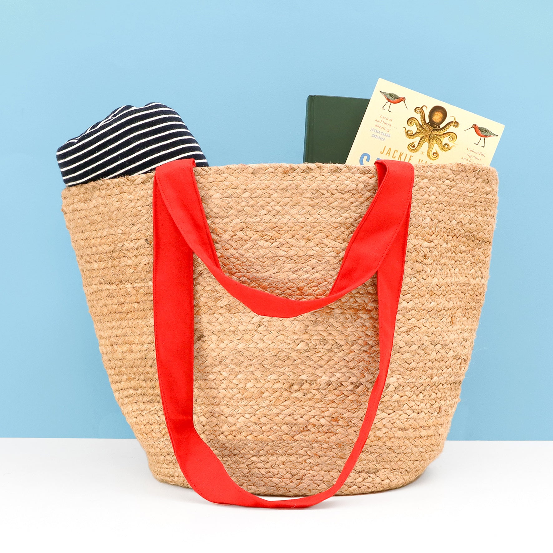 Shopper Jute with Red handles