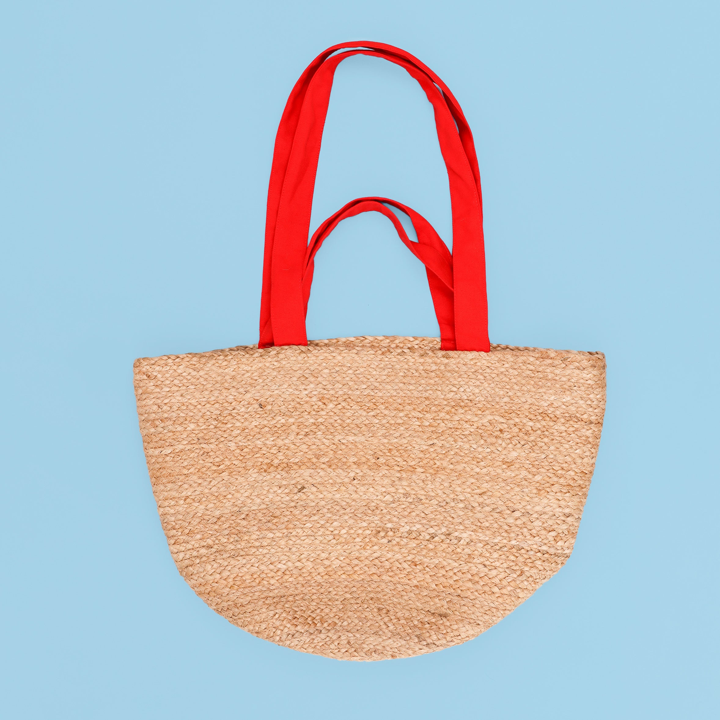 Shopper Jute with Red handles