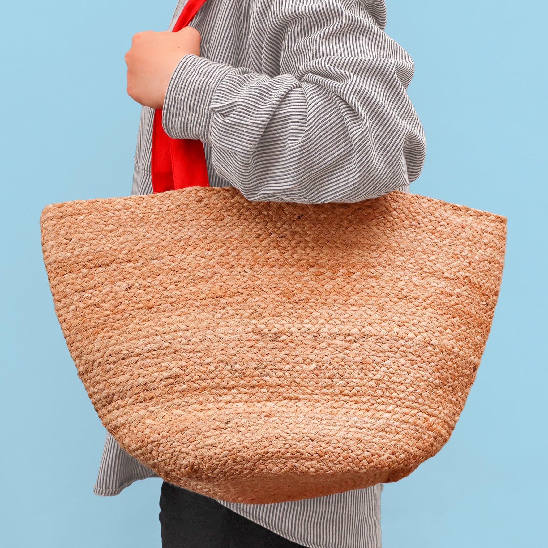 Shopper Jute with Red handles