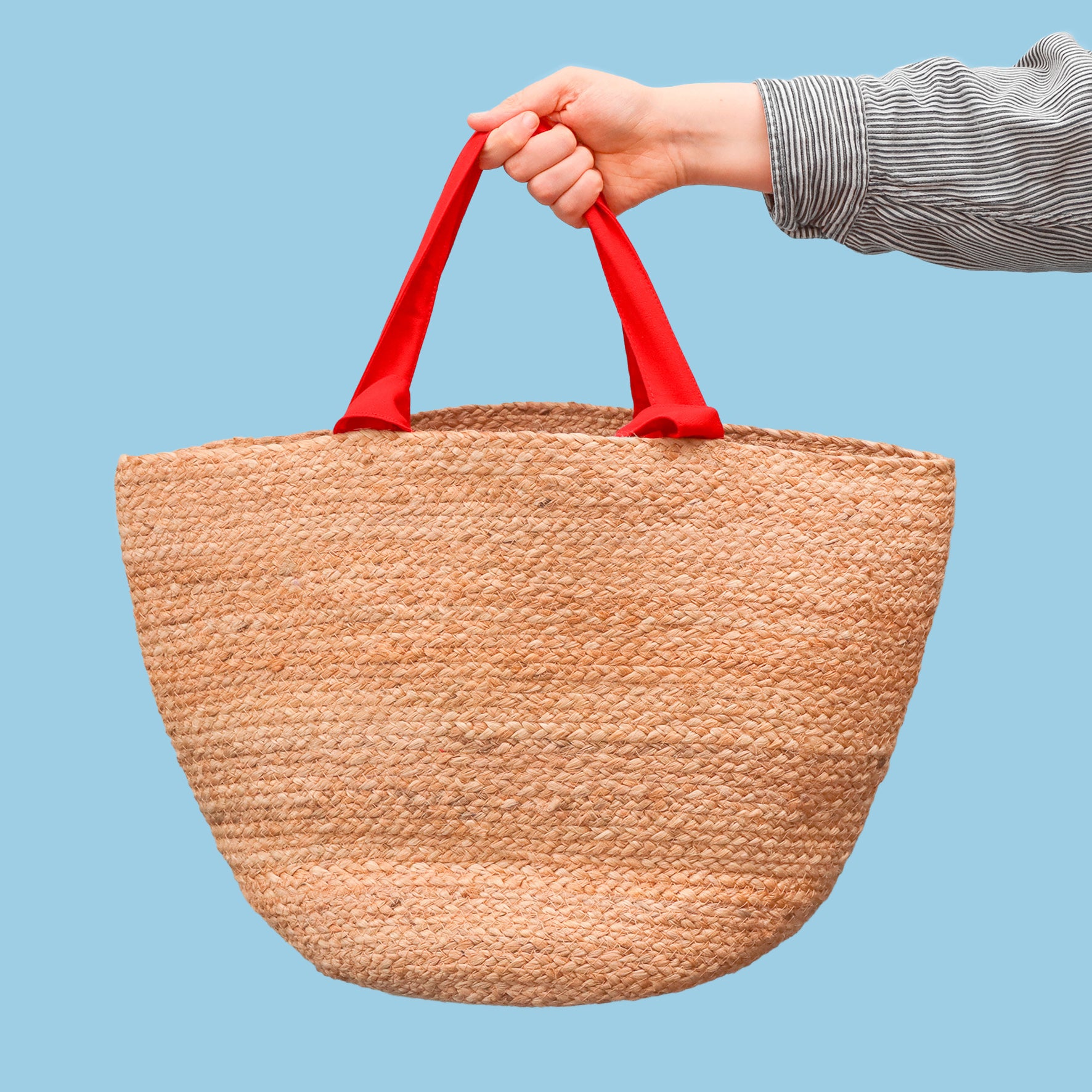 Shopper Jute with Red handles