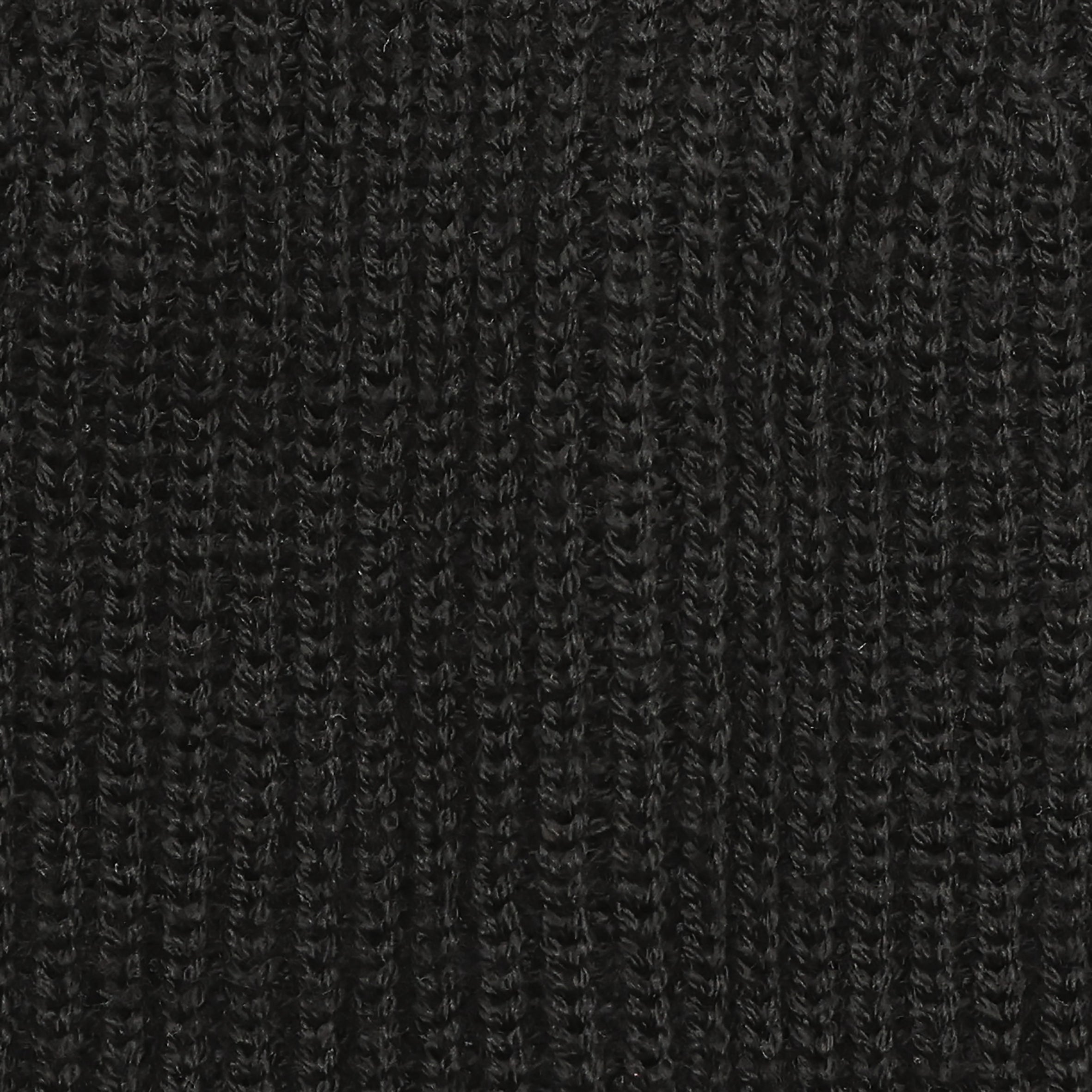 Merino Wool Panda Beanie Hat - Black