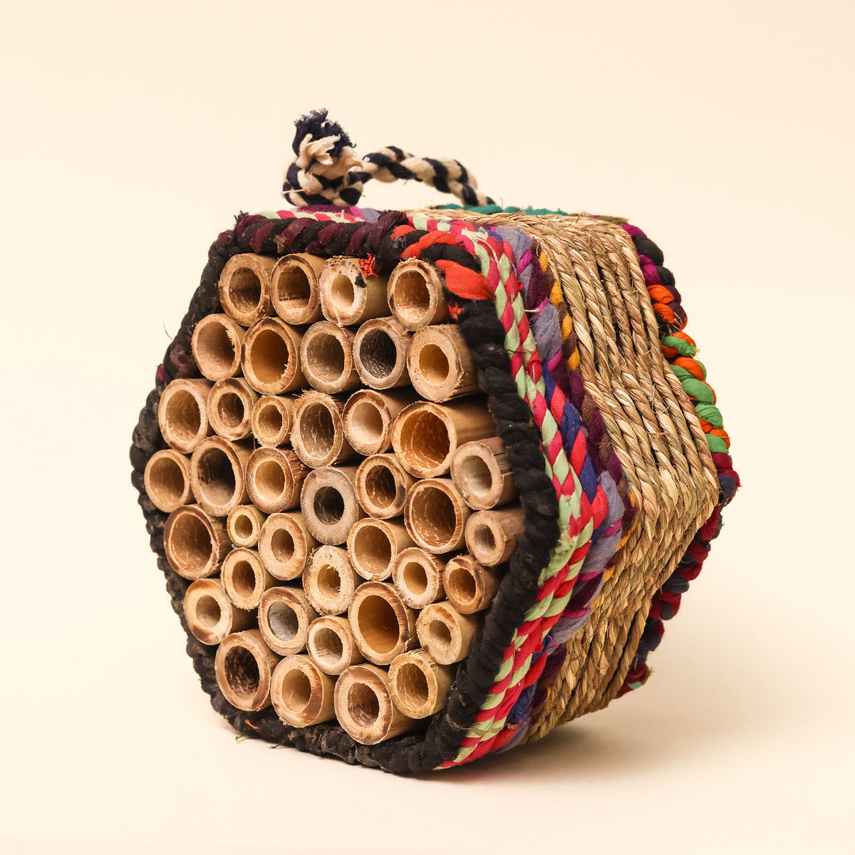 Munja & Reclaimed Sari Fabric Bee House