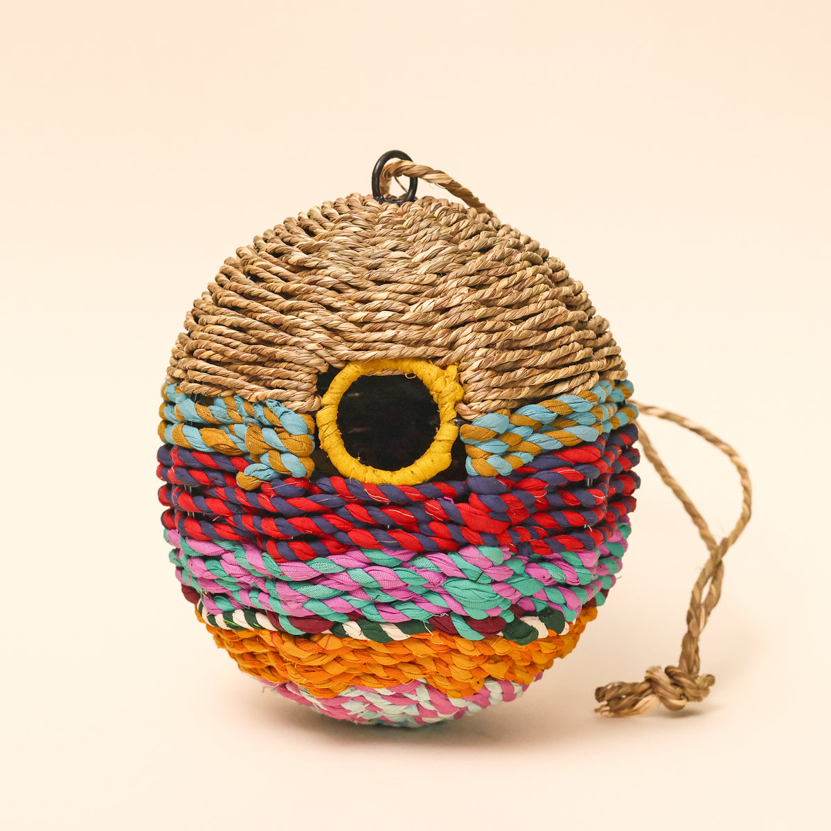 Munja & Reclaimed Sari Fabric Bird Nester