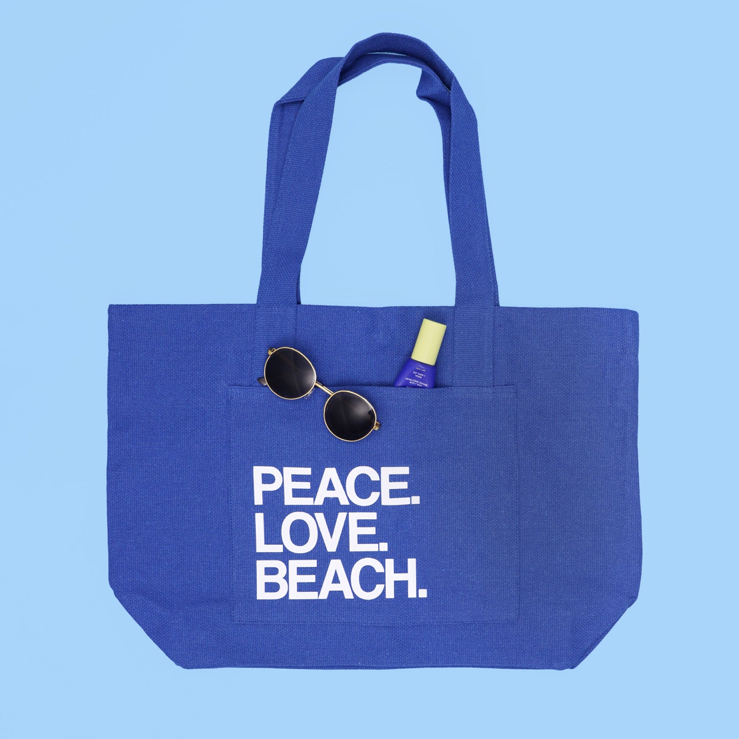 Cotton Beach Bag - Blue