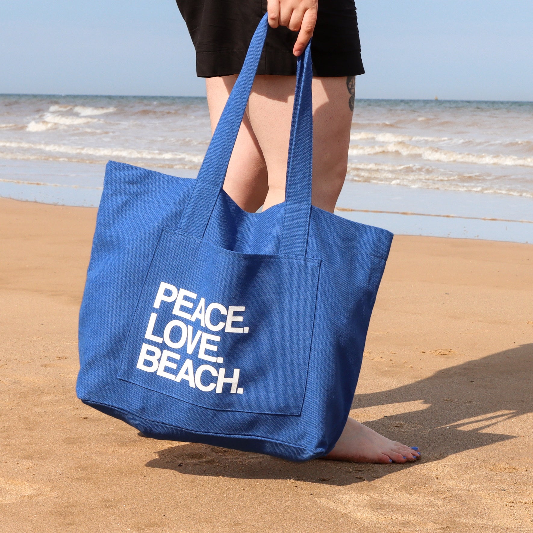 Cotton Beach Bag - Blue