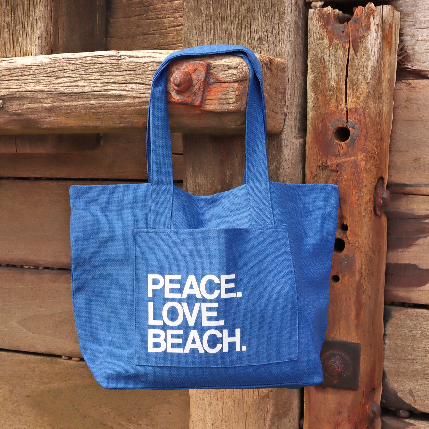 Cotton Beach Bag - Blue