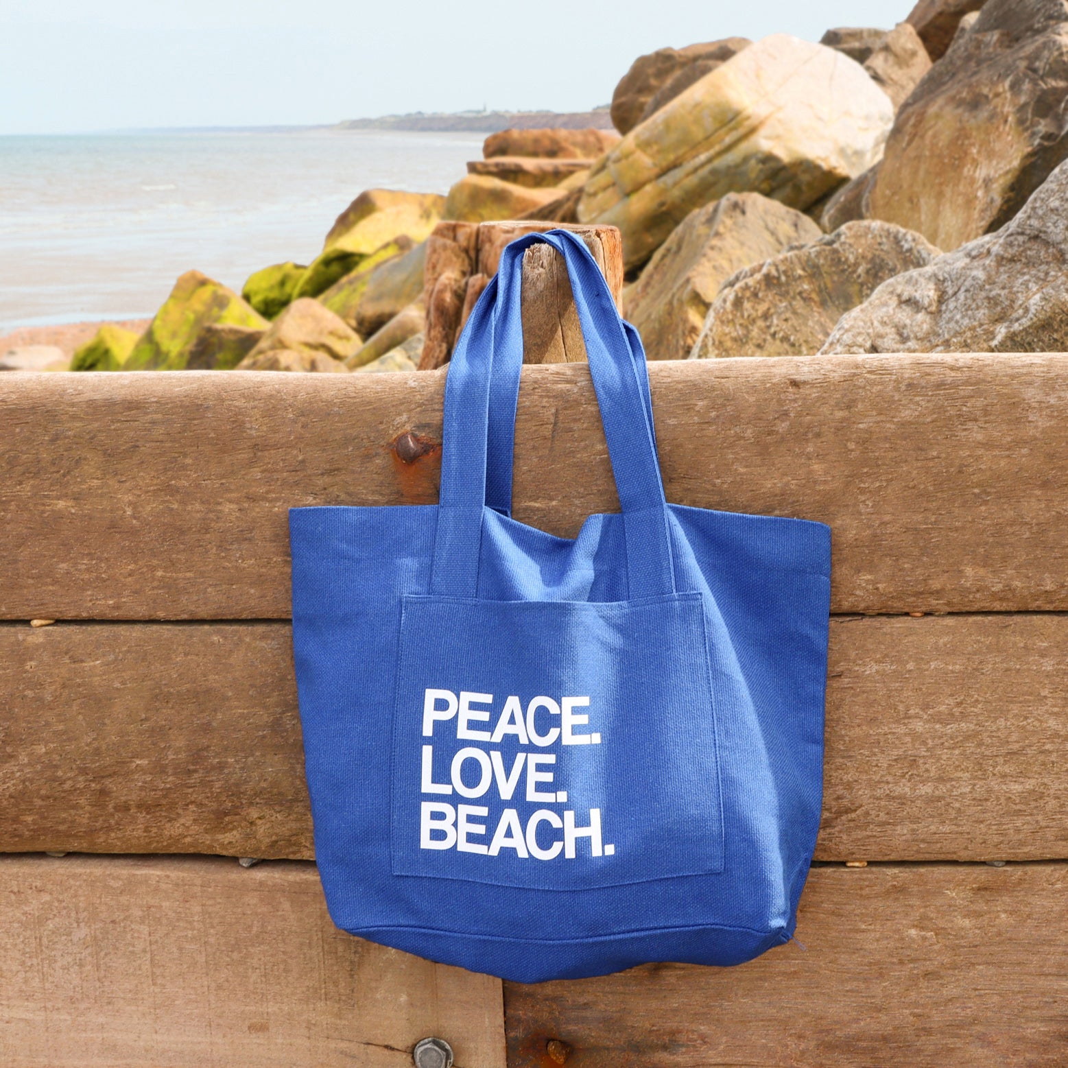 Cotton Beach Bag - Blue