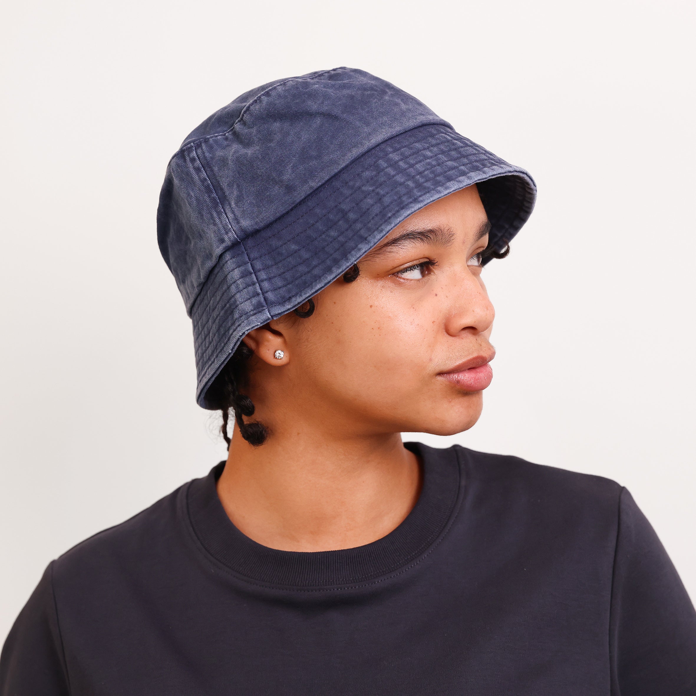 WWF Washed Effect Bucket Hat - Navy