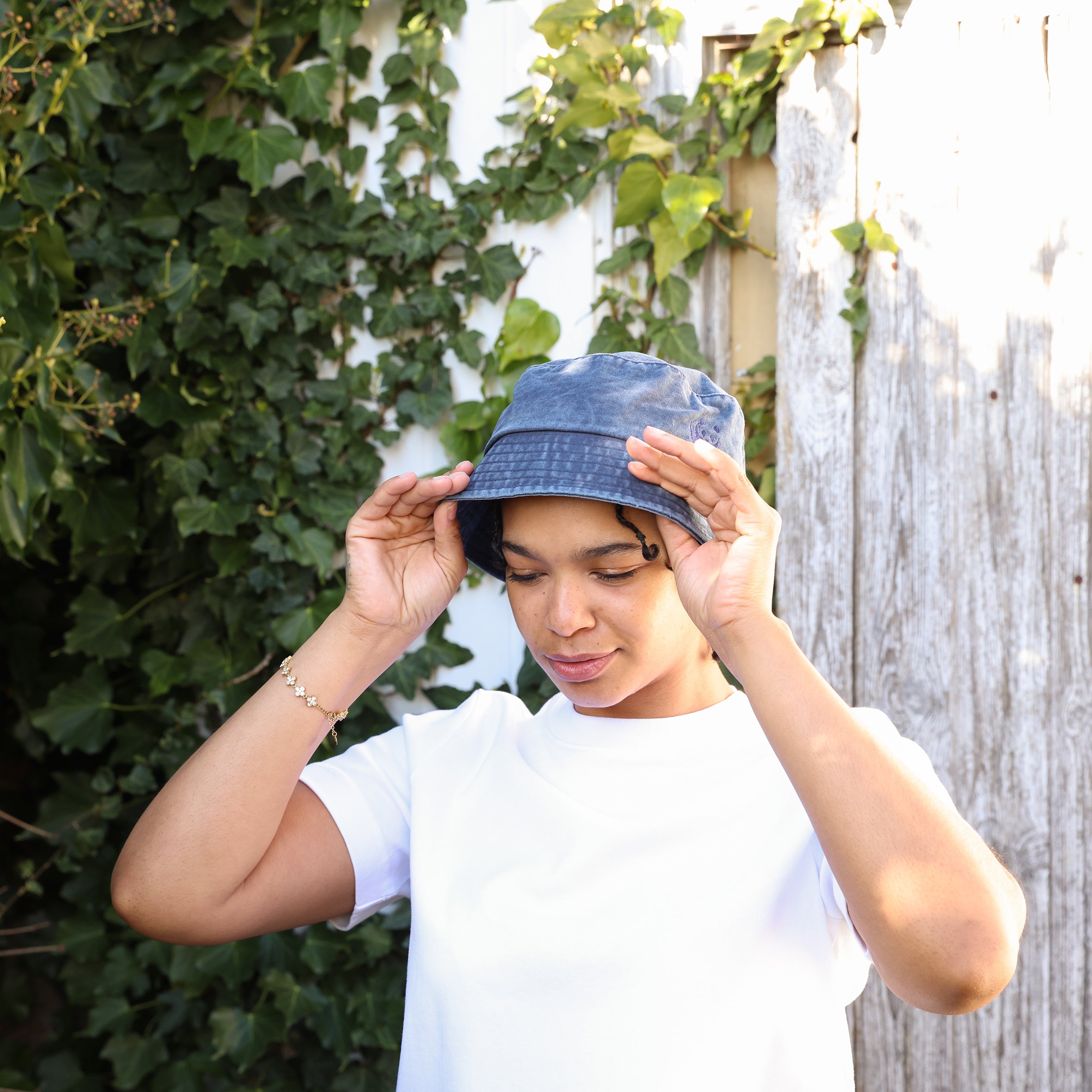 WWF Washed Effect Bucket Hat - Navy