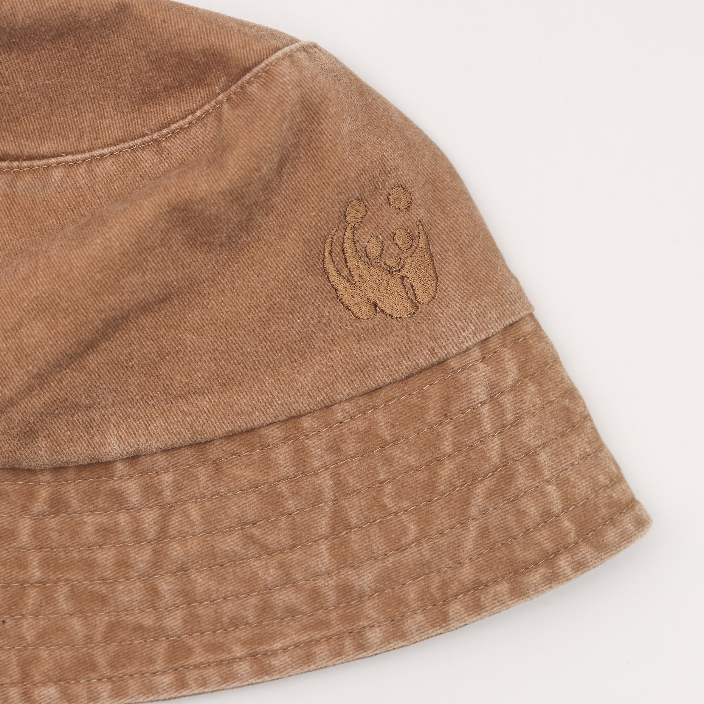 WWF Washed Effect Bucket Hat - Camel