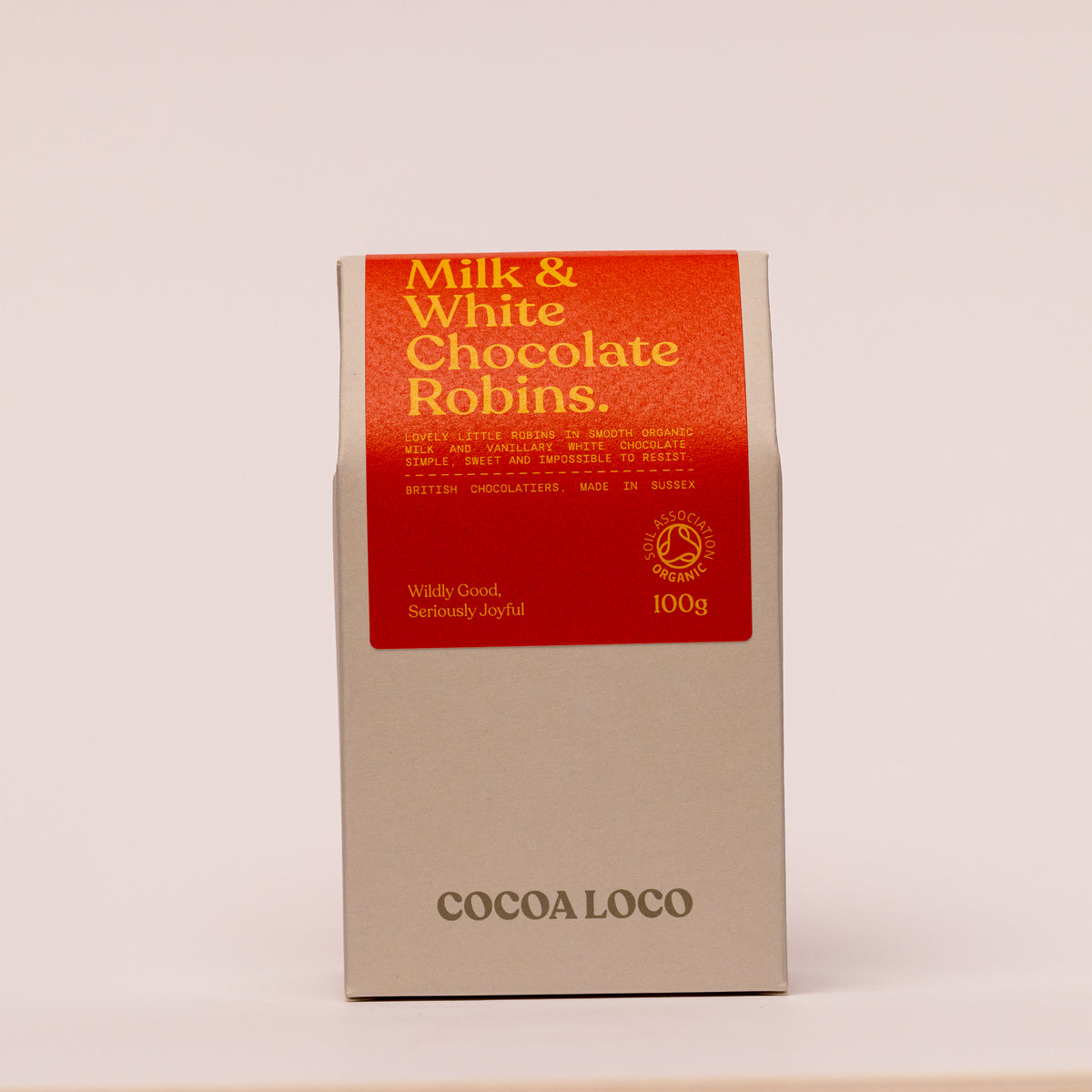 Organic Milk and White Chocolate Robins 100g