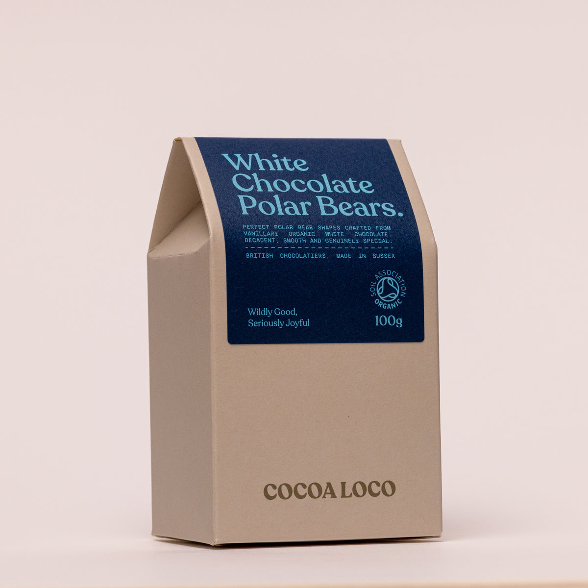 Organic White Chocolate Polar Bears 100g