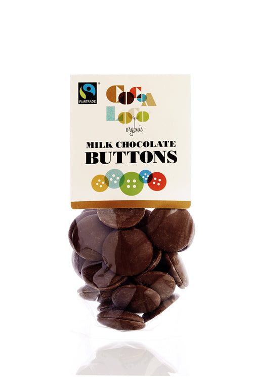 Cocoa Loco Organic Milk Chocolate Buttons 100g