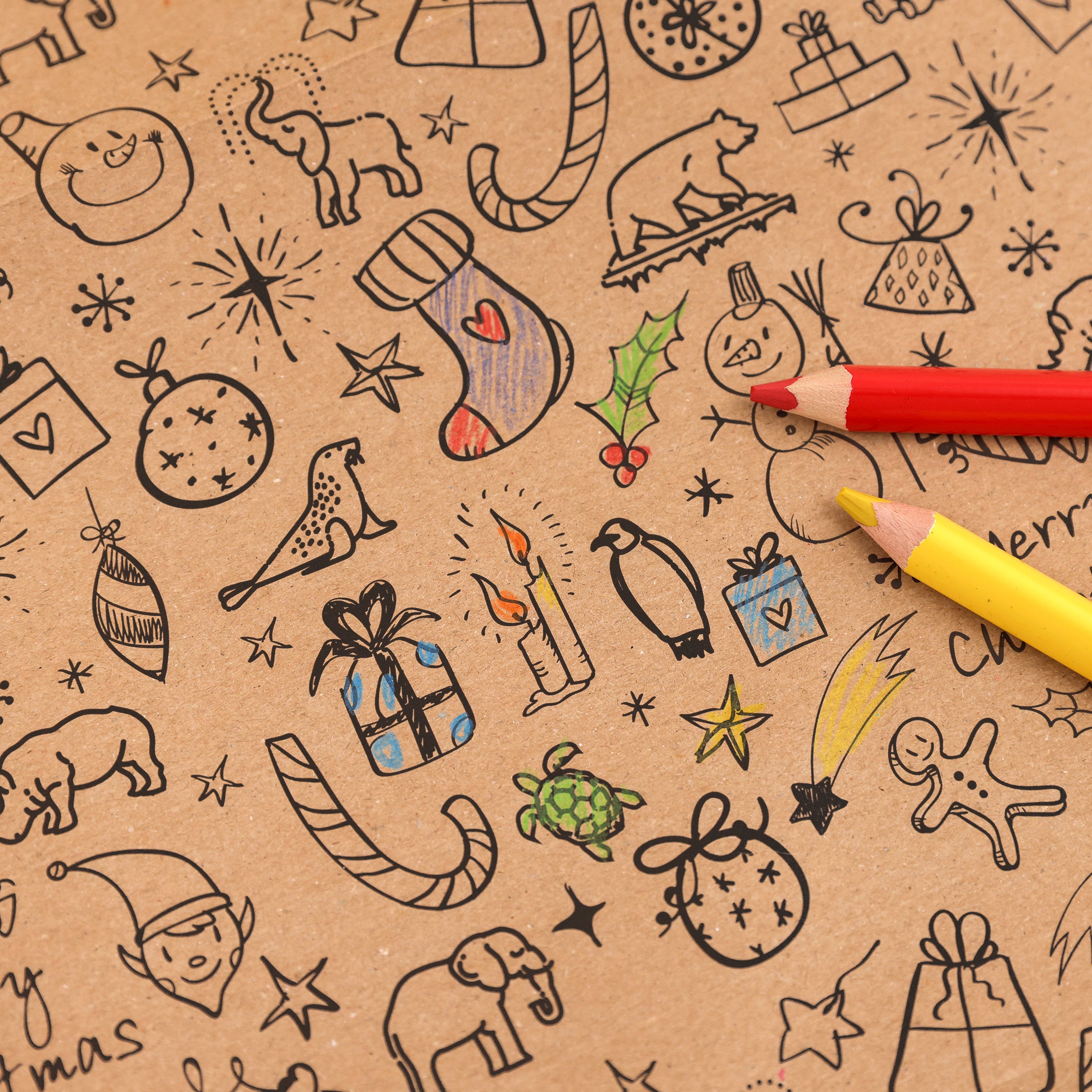 Colour In Christmas Wrapping Paper