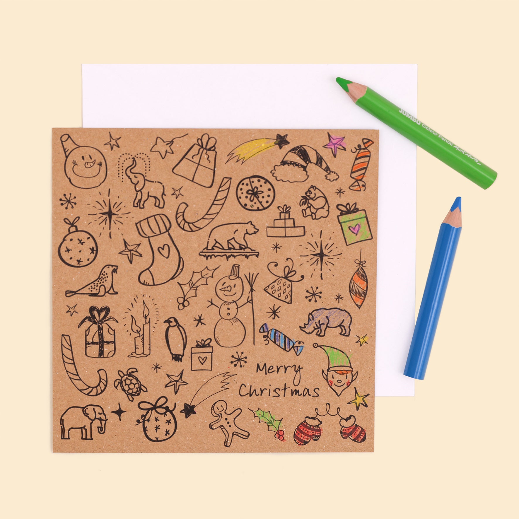 Colour in Christmas Cards (10 pack)